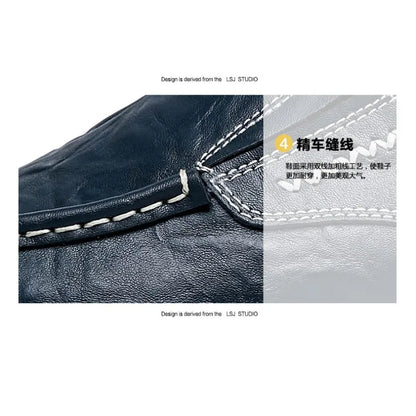 Freizeitschuhe aus Leder für Herren – Niedriger Mokassin, echtes Leder