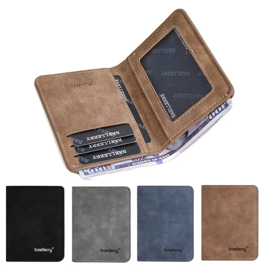 Slim Men’s Wallet with Multiple Card Slots and ID Window – Compact and Stylish