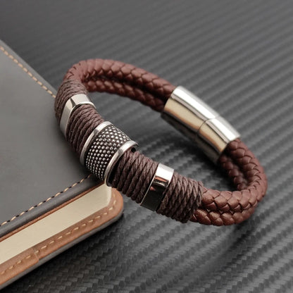 Steel Accent Braided Bracelet