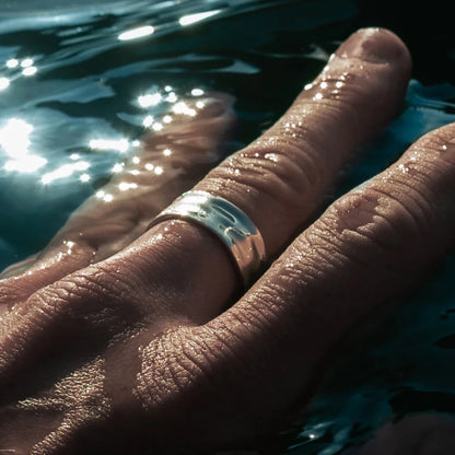 Wide Stainless Steel Ring, Simple Punk Style, Suitable for Men