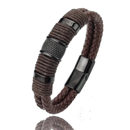 Steel Accent Braided Bracelet