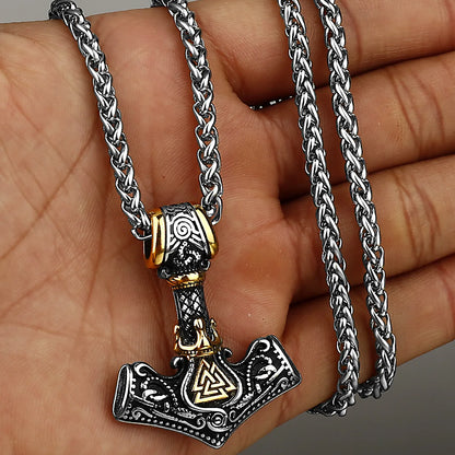 Viking Rune Pendant Necklace For Men