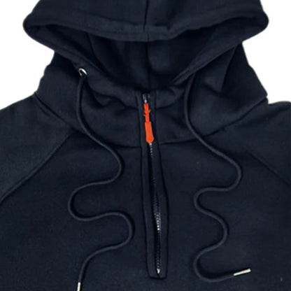Men’s Urban Utility Hoodie with Sleeve Pocket and Half-Zip