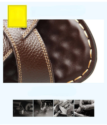 Men's Summer Leather Sandals - Reinforced Men's Shoes Made of Genuine Leather