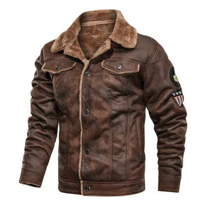Men’s Vintage Sherpa-Lined Jacket – Rugged Winter Style