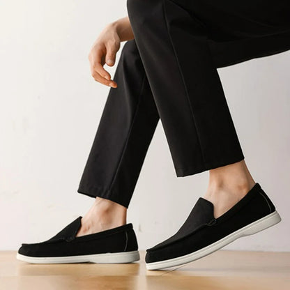 Loafer aus Leder und Wildleder – Klassischer britischer Stil, Herrenschuh 