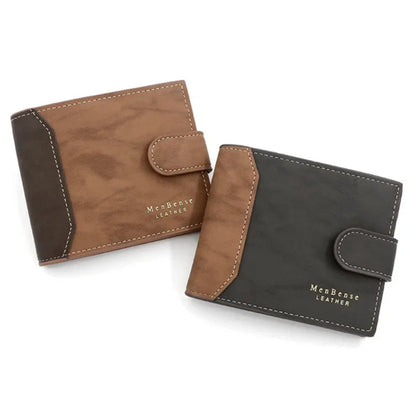 Bicolor Men’s Wallet with Magnetic Closure