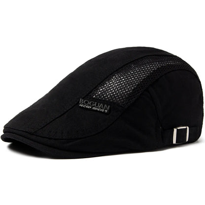 Men's Beret With Breathable Mesh and Side Adjustment