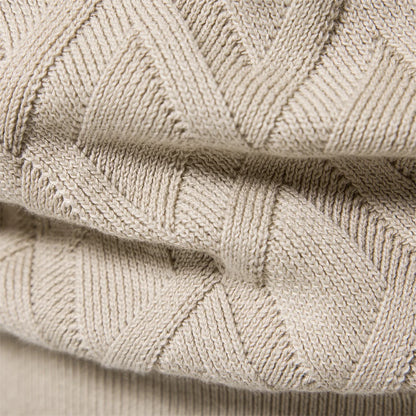 Men’s Diamond Knit Sweater – Subtle Elegance for Cold Days