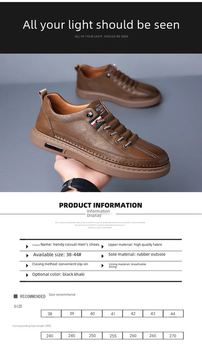 Men's Versatile Casual Shoes - Ultra Soft Leather and Pleasure
