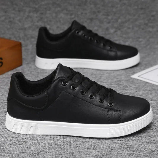 Men's Leather Shoes All-match Fashion Casual Shoes 2025 Spring and Autumn Outdoor Sneakers Flat Skateboard Shoes Loafers Men New