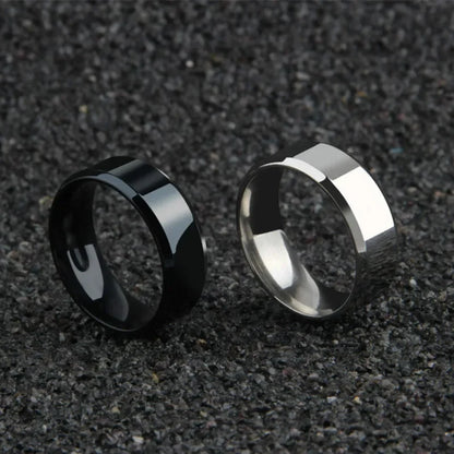Black Stainless Steel Rings, Wedding & Engagement Band, Quality Matte Men's Jewelry