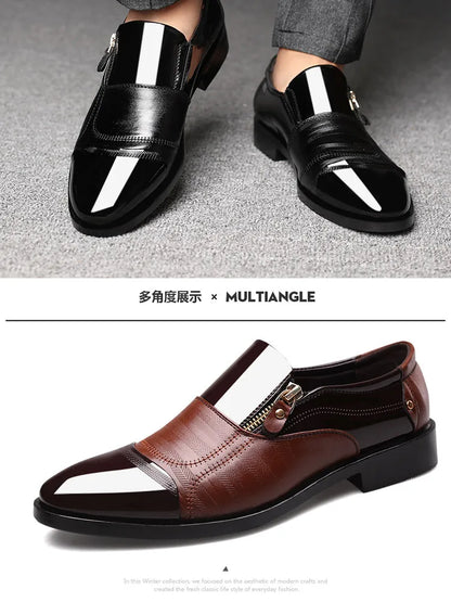 Formelle Lederschuhe für Herren – spitze Zehenpartie, lässige Luxus-Herrenschuhe für Herren 