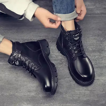 Neuer Motorradstiefel - Wasserdichter Lederstiefel 