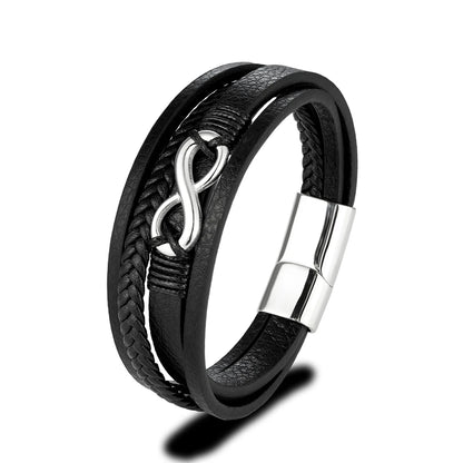 Classic Men Infinity Bracelet - Metallic Detail