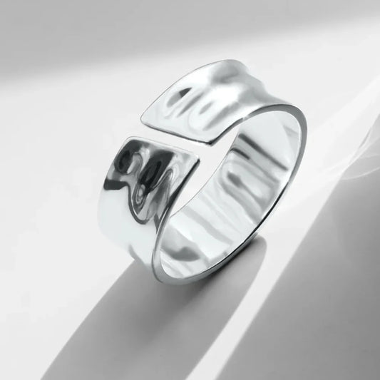 Wide Stainless Steel Ring, Simple Punk Style, Suitable for Men