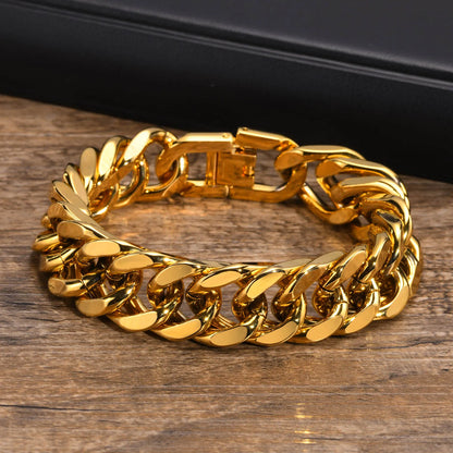 Men’s Stainless Steel Thick Link Bracelet