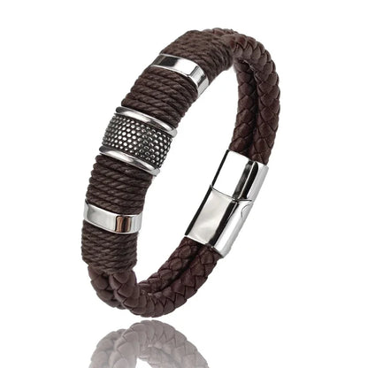 Steel Accent Braided Bracelet