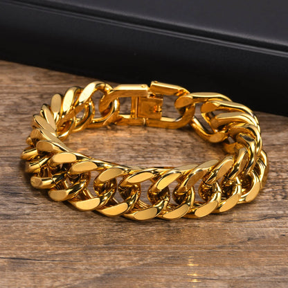 Men’s Stainless Steel Thick Link Bracelet