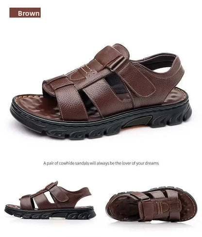 Herrensandalen – dicke Sohle, Obermaterial, wasserdicht, bequem