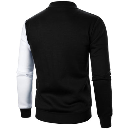 Men’s Sport Jacket with Contrasting Design and Slim Fit