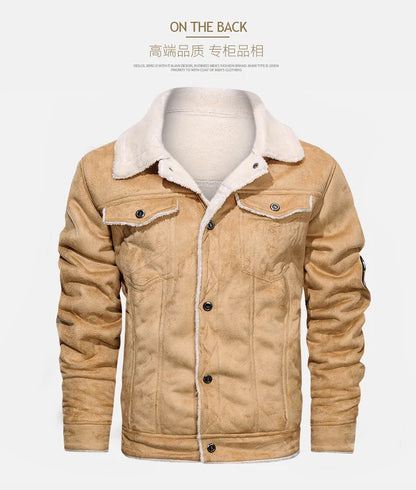 Men’s Vintage Sherpa-Lined Jacket – Rugged Winter Style