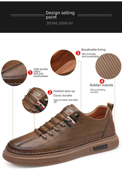 Men's Versatile Casual Shoes - Ultra Soft Leather and Pleasure