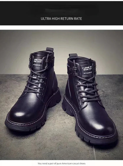 Neuer Motorradstiefel - Wasserdichter Lederstiefel 