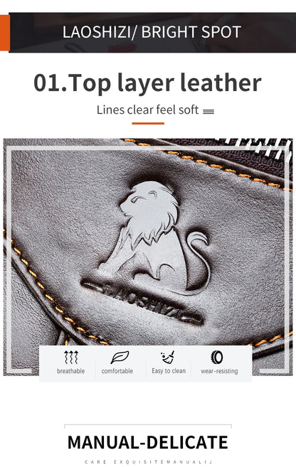 Men’s Vintage Leather Shoulder Bag – Small Crossbody Messenger with Multi-Pockets for Work, Travel & Daily Use