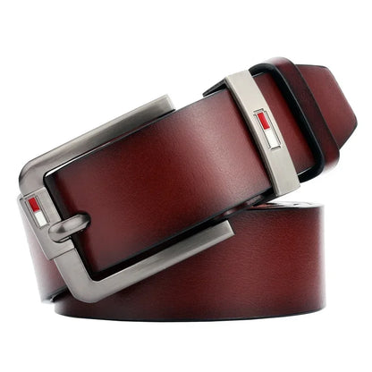 Men’s Genuine Leather Belt with Modern Buckle – Durable and Versatile