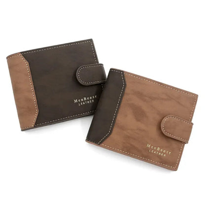 Bicolor Men’s Wallet with Magnetic Closure
