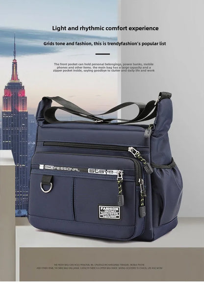 Men’s Crossbody Messenger Bag – Waterproof and Multi-Pocket Design