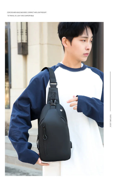 Men’s Sling Crossbody Bag – Compact, Modern, and Waterproof