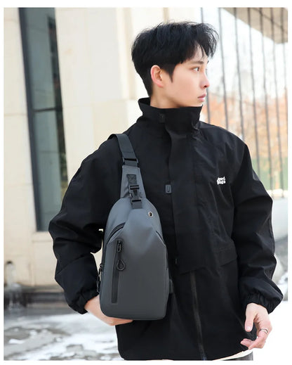 Men’s Sling Crossbody Bag – Compact, Modern, and Waterproof