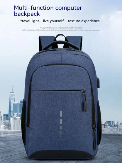 Men’s Premium Anti-Theft Backpack with USB Port – Modern Waterproof Design & Large Capacity for Laptop