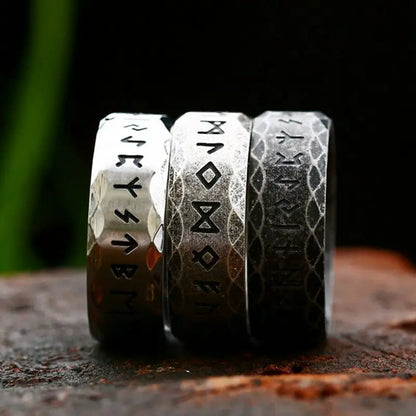 Viking Rune Ring – Norse Mythology Stainless Steel Band for Men