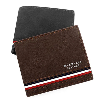 Men’s Wallet with Tricolor Stripe – Modern Design and Practicality