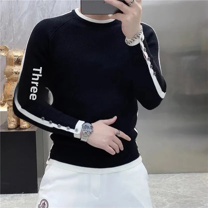 Men’s Slim Fit Knit Sweater – Minimalist Style with a Modern Touch