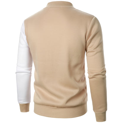 Men’s Sport Jacket with Contrasting Design and Slim Fit