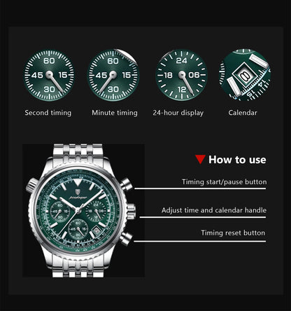Luxury Men’s Watch with Functional Chronograph