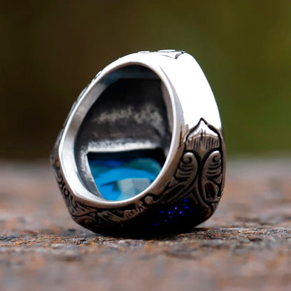 New Unique Design 316L Stainless Steel Turkish Stone Ring Ring For Men High Quality Zircon Jewelry Gift