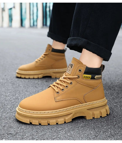 Herren Lederstiefel – Bequeme Retro Boots für Männer